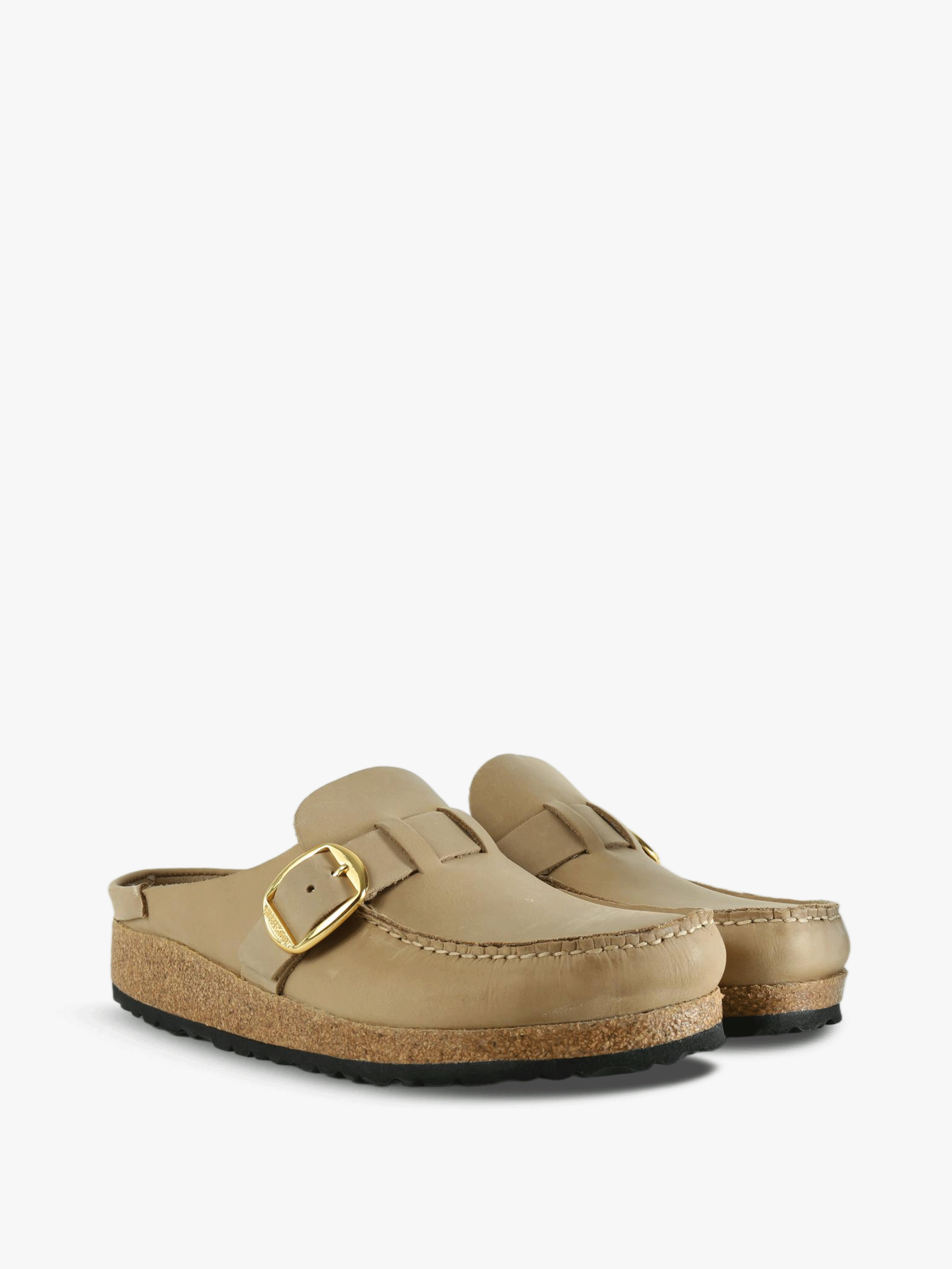 Tan sandals, front view