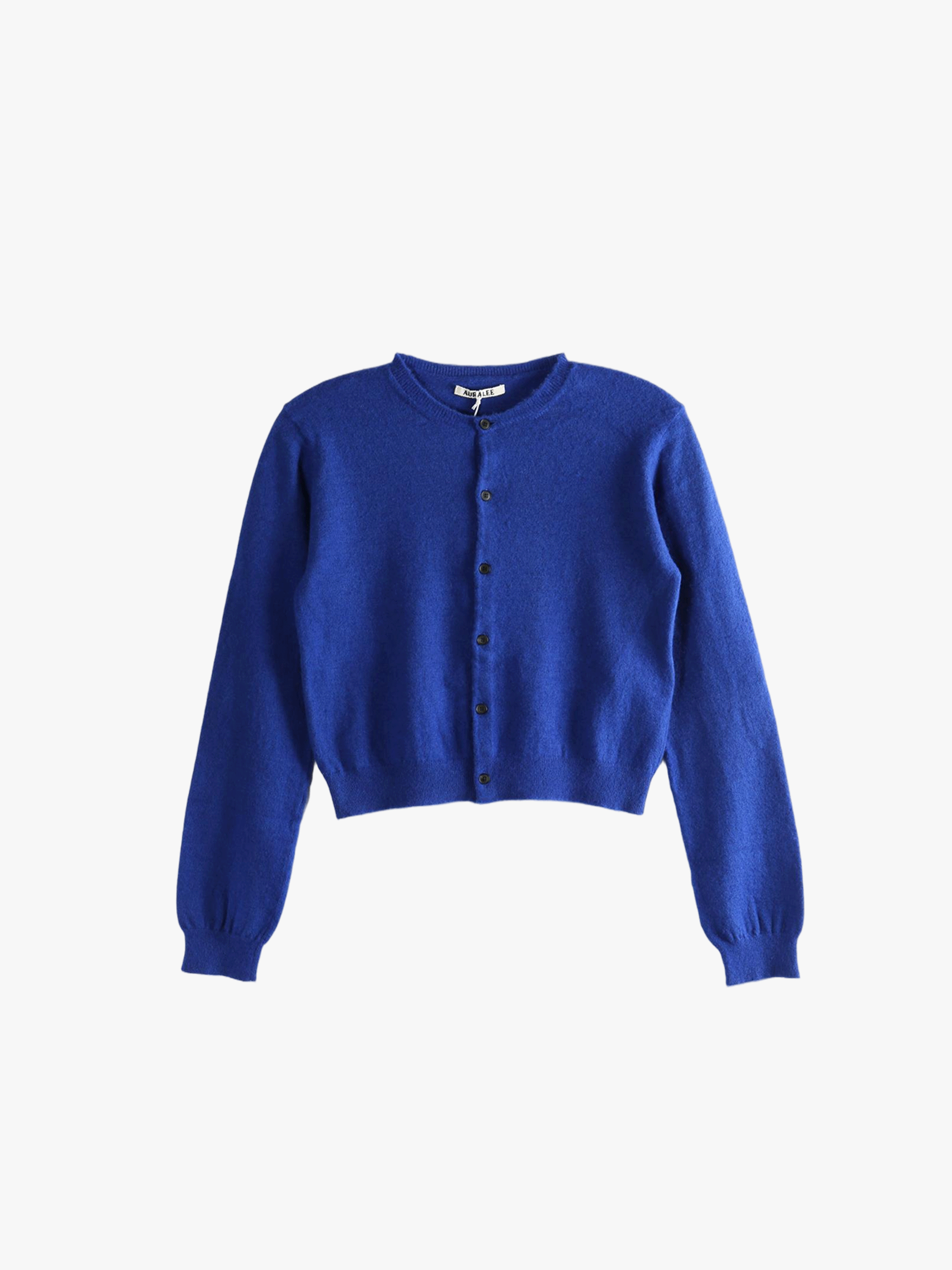 Blue cardigan,front view