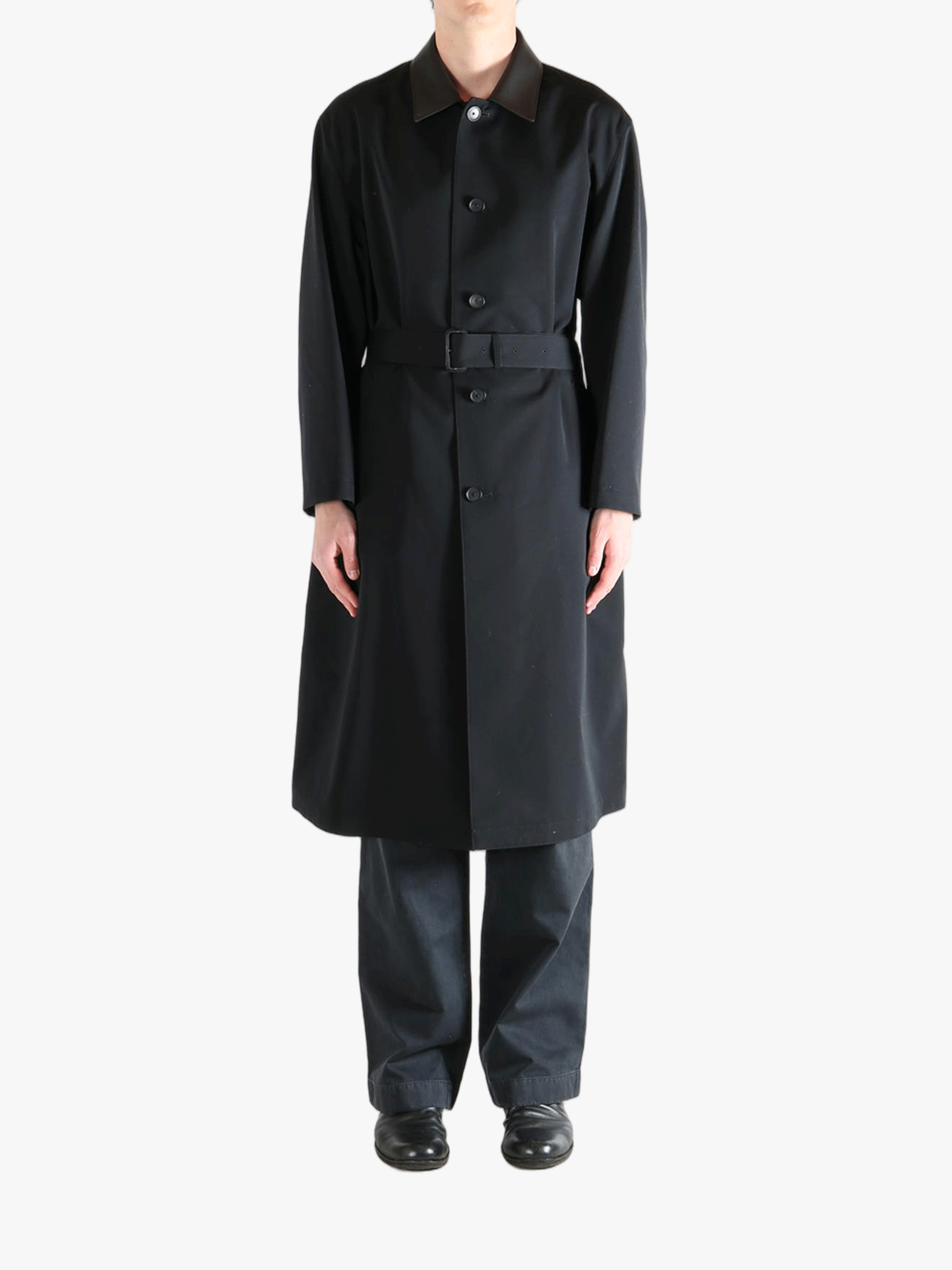 Black coat, full body view