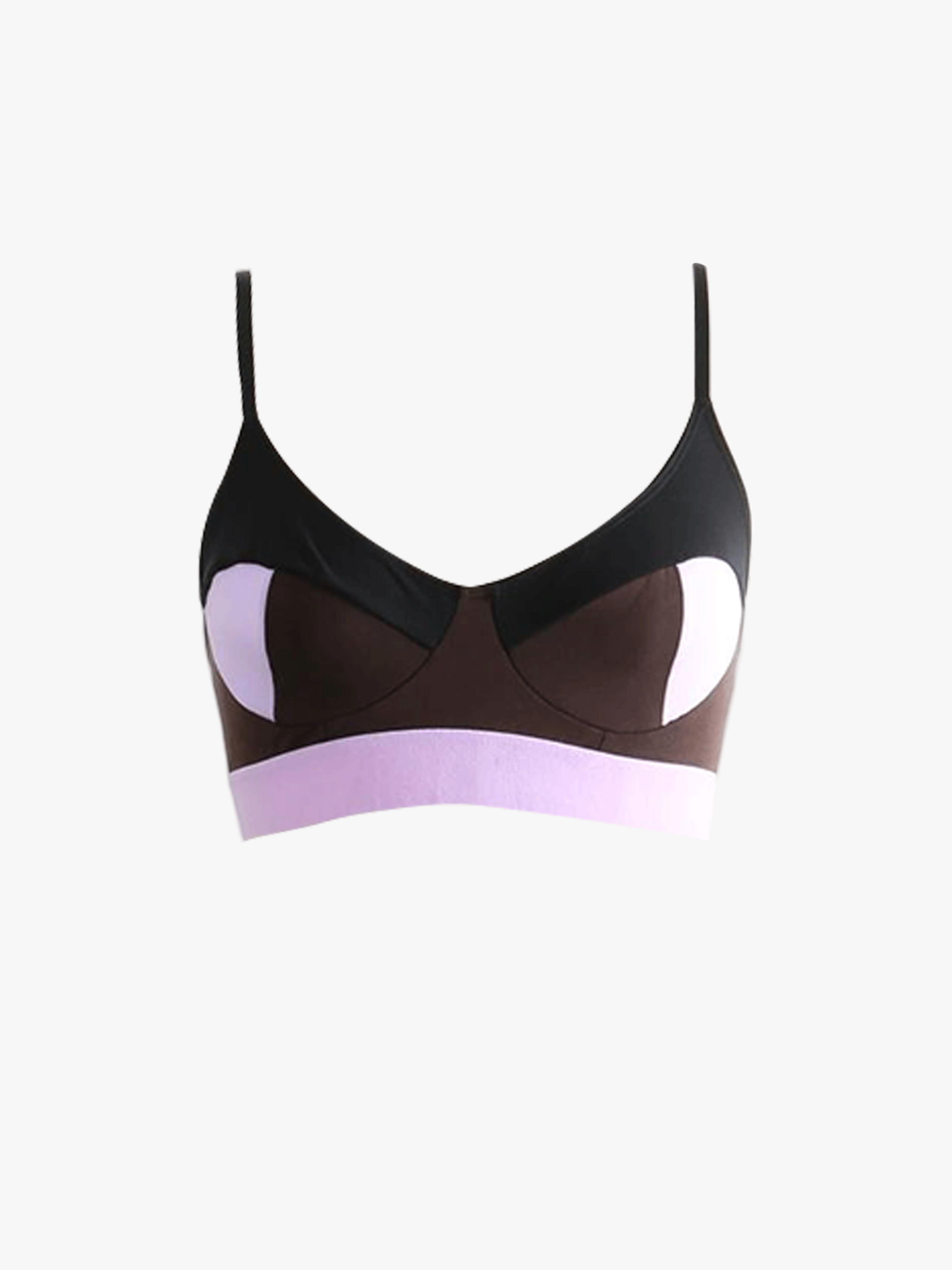 Purple activewear, front view