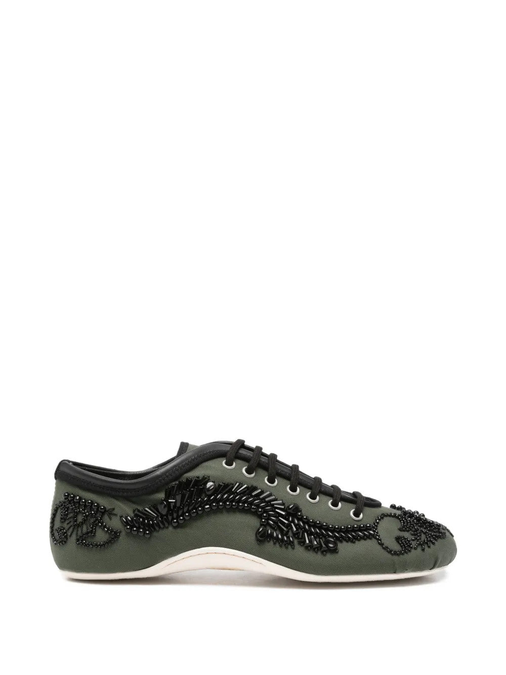 Green shoes, front view