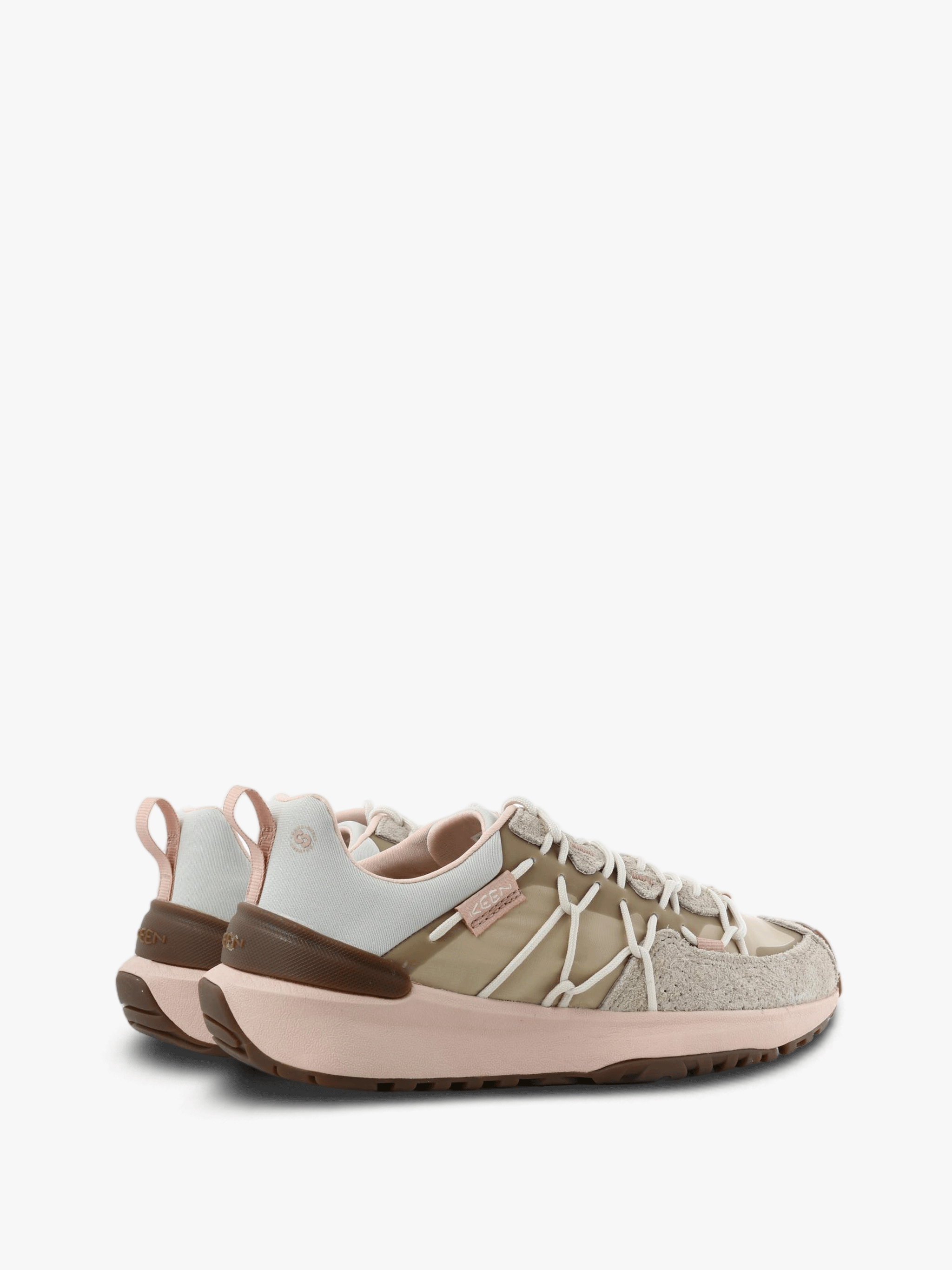 Tan shoes, side view