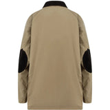 Tan jacket, back view