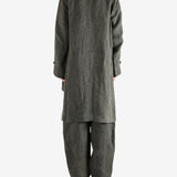 Grey coat, full body view