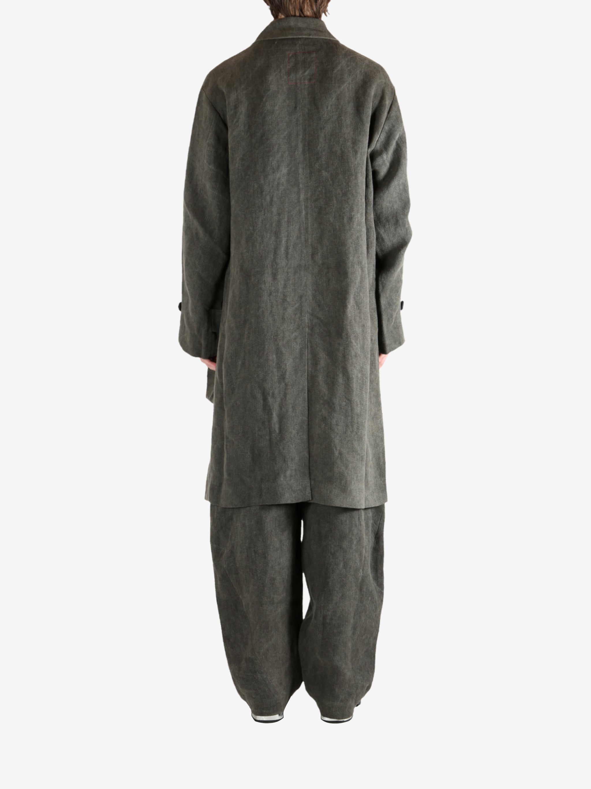 Grey coat, full body view