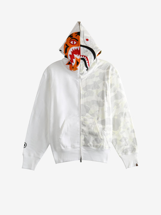 White hoodies, front view