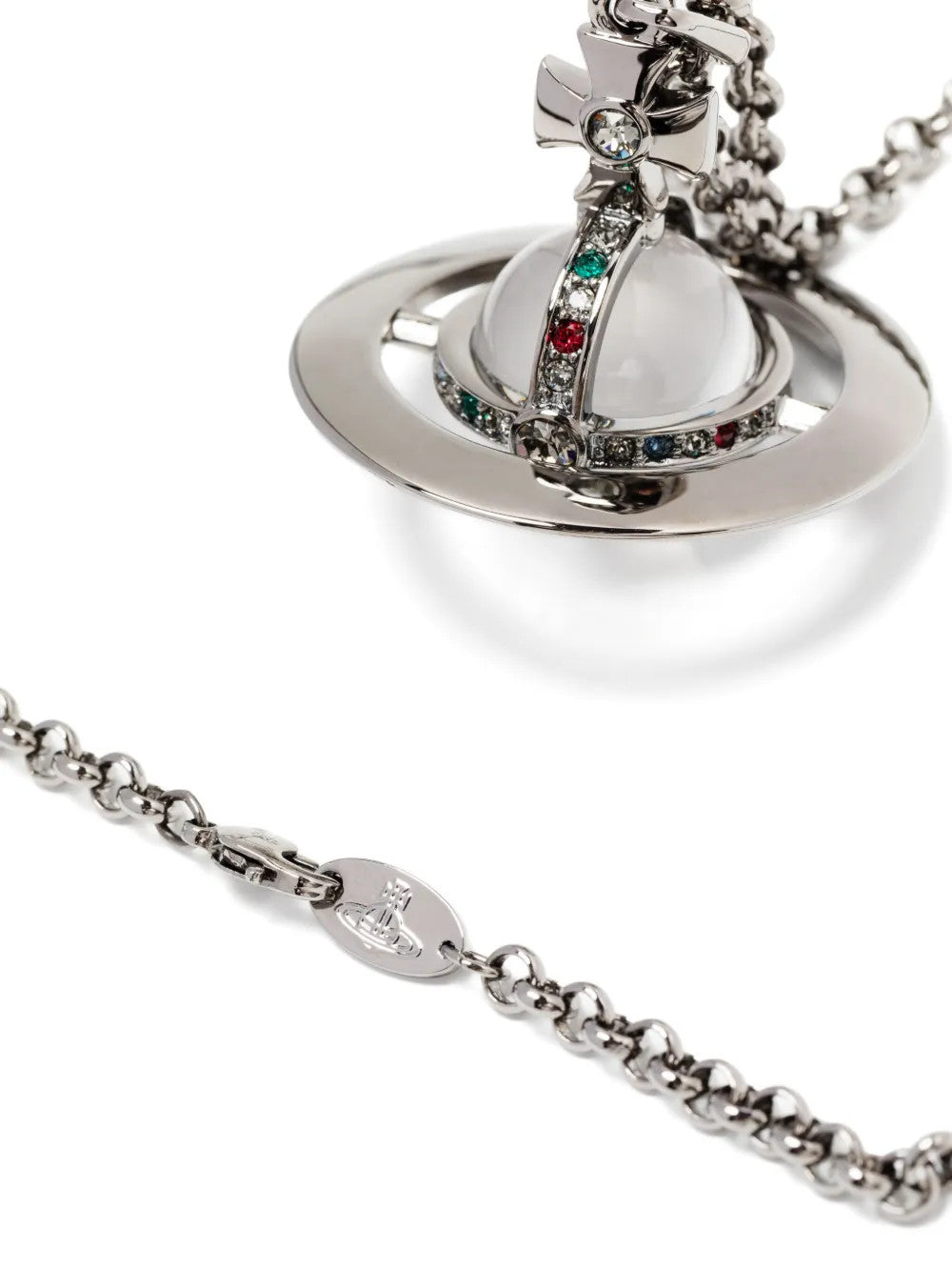 Close up of Grey jewelry, showing detail