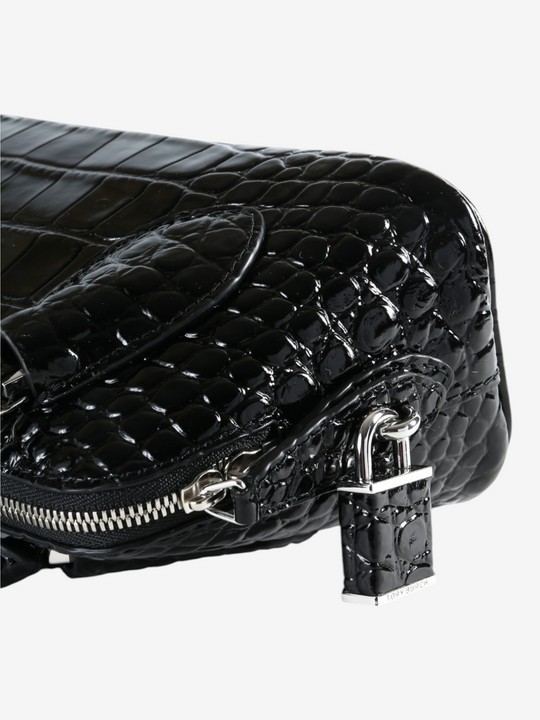 Close up of Black bag, showing detail