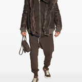 Brown jacket, full body view