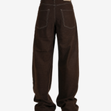 Brown pants, full body view
