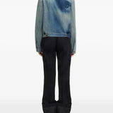Blue jacket, full body view