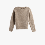 AURALEE - Women Low-Gauge Homespun Tweed Knit Boat-Neck Pullover