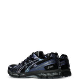 Navy shoes, side view