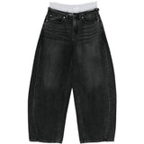 Grey jeans, front view