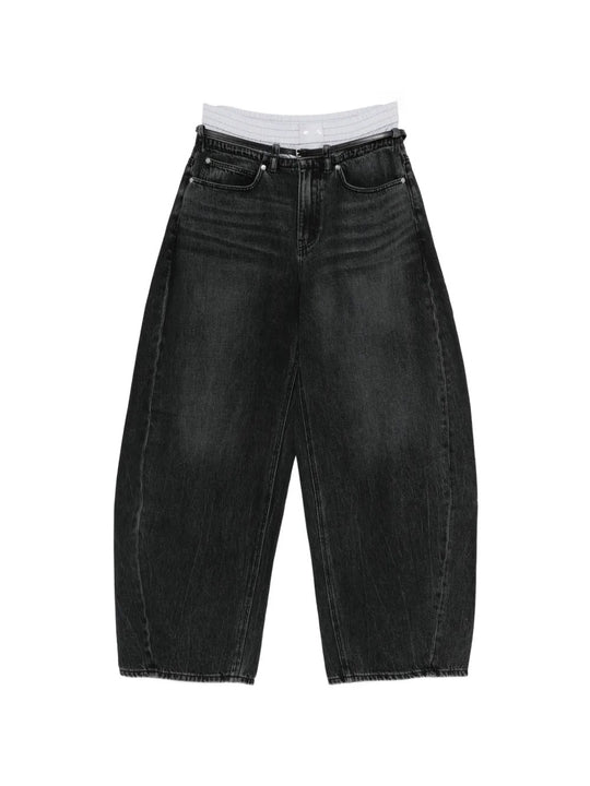 Grey jeans, front view