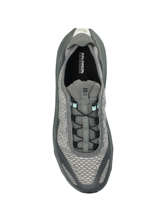 Grey sneakers, top view