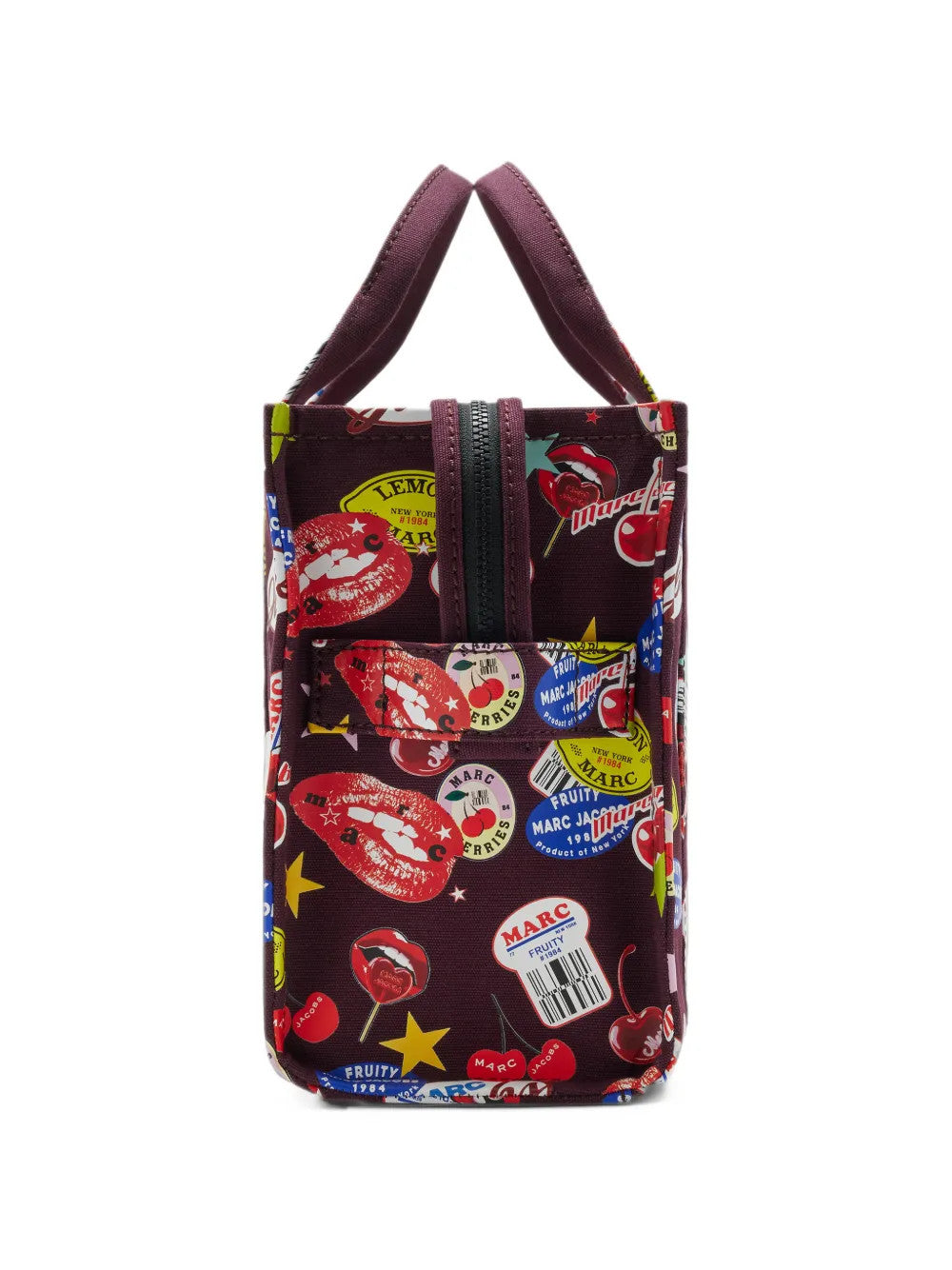 Burgundy bag, back view