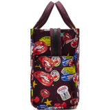 Burgundy bag, back view