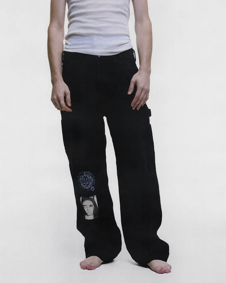 Black pants, full body view
