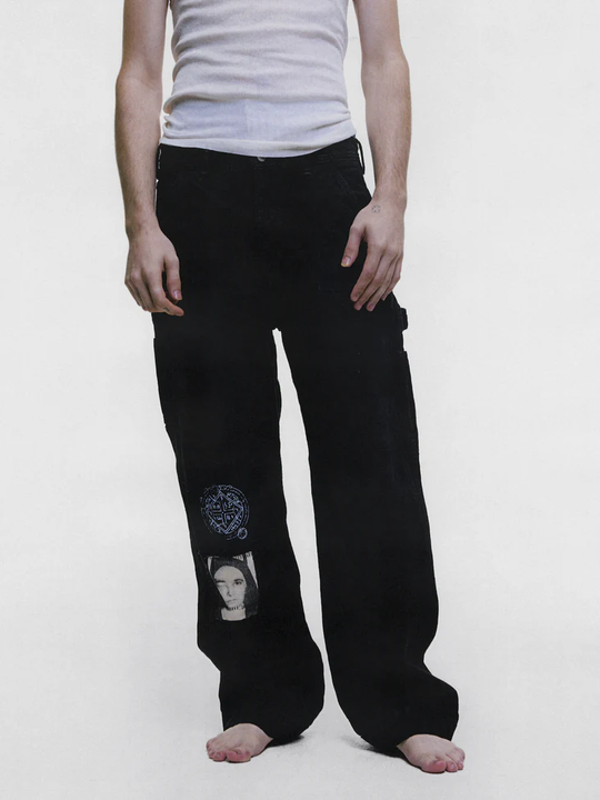 Black pants, full body view