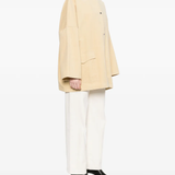 tan jacket, full body view