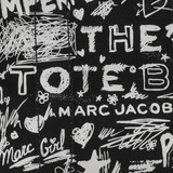 Close up of black bag, showing texture of the cotton fabric