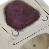PARTS OF FOUR - Plate Ring Single (4.0 CT Ruby Slab, 17mm, PA+RUS)