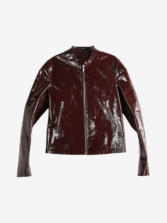 Burgundy jacket, front view