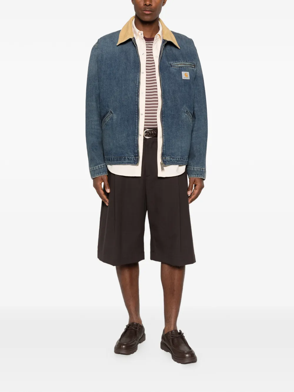 Blue jackets-coats, full body view