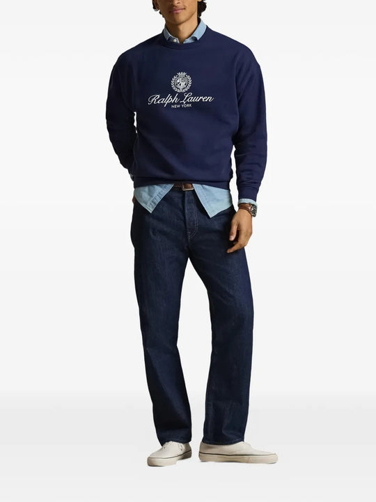 Navy shirts, full body view