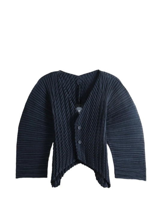 Navy knitwear, front view