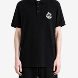 Black t-shirt, full body view