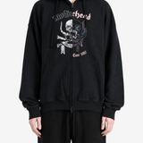 Black hoodie, full body view