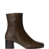 Brown boots, front view