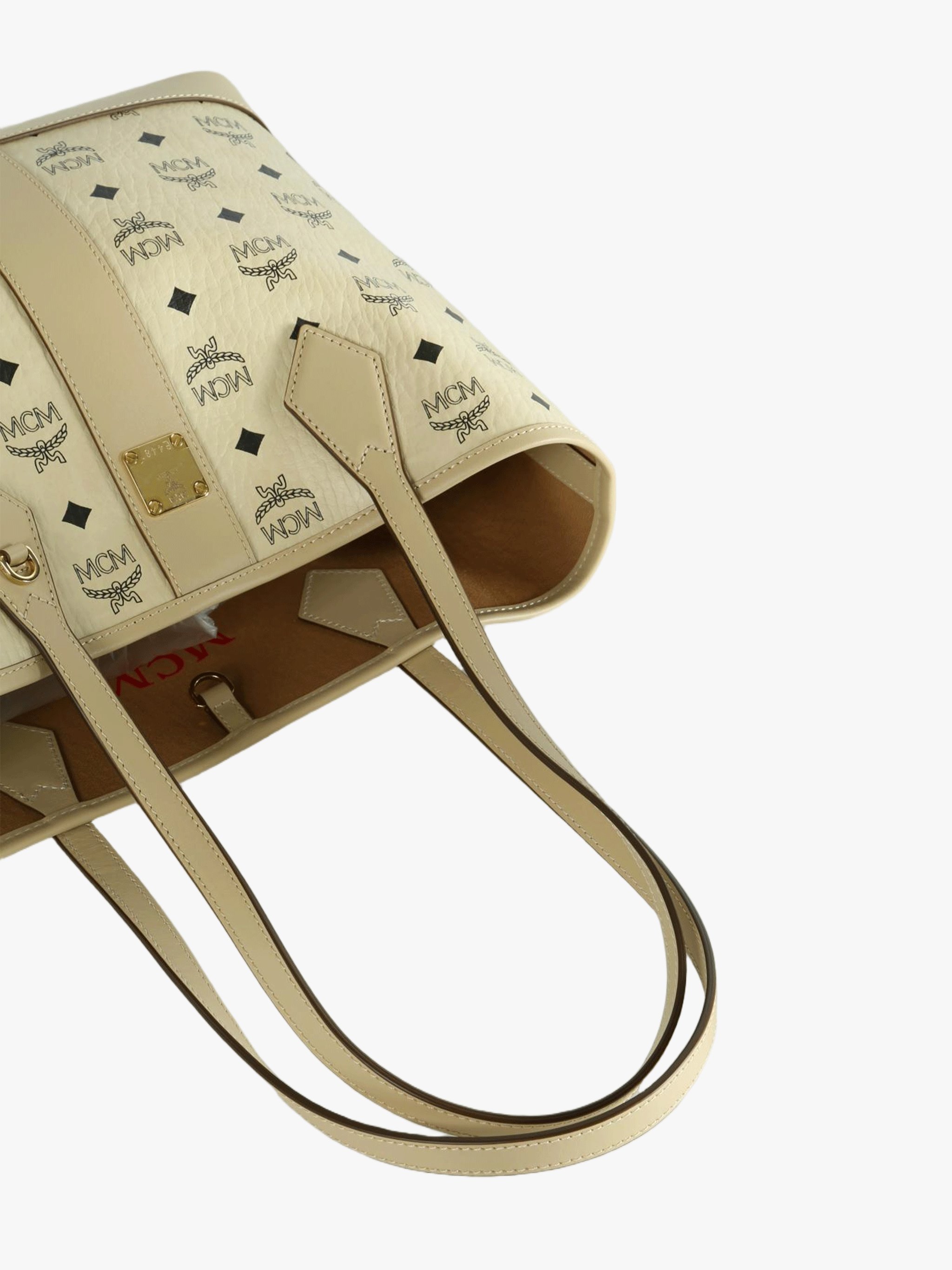 Tan bag, side view