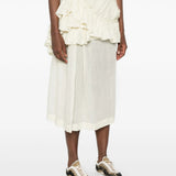 Tan skirt, full body view
