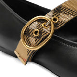 Black flats, front view