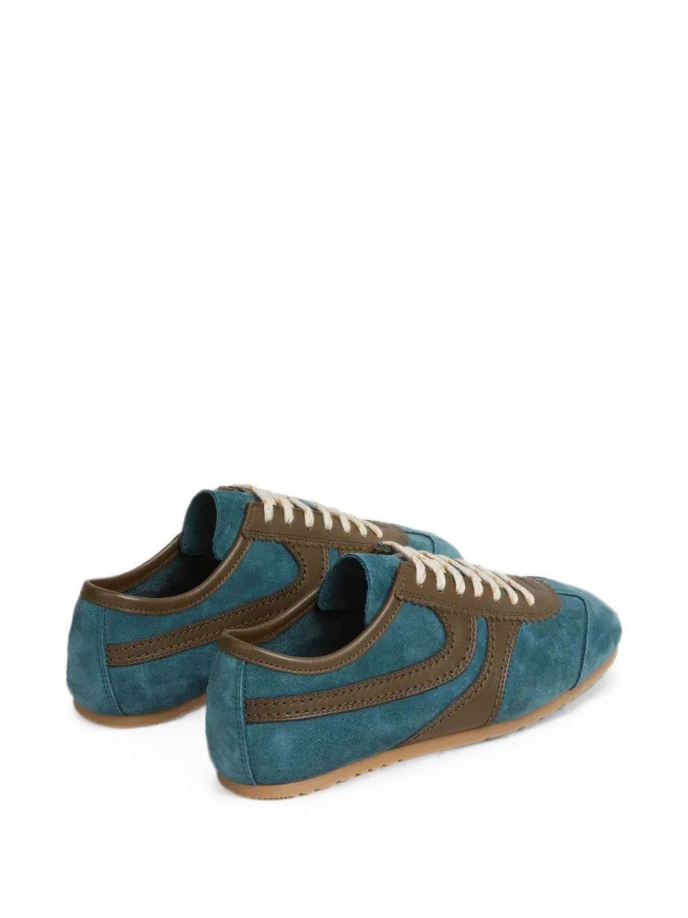 Blue shoes, back view