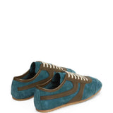 Blue shoes, back view