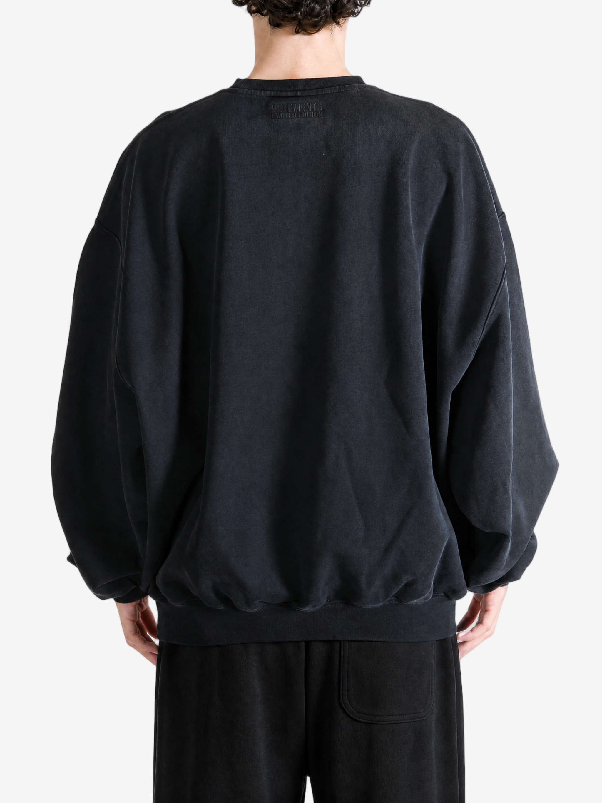 Black hoodie, full body view