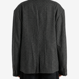 Grey blazer, full body view