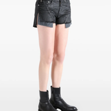 Black short worn by a person, showing the fit