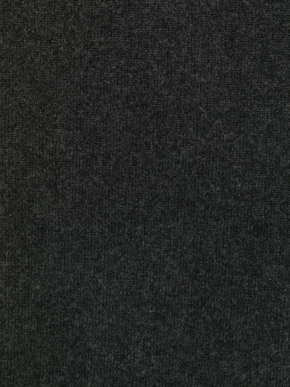 Close up of Grey scarf, showing texture of the 100% cashmere fabric