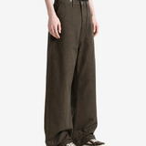 Brown pants, full body view