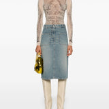 COURRÈGES - Women 2-Pocket Denim Skirt