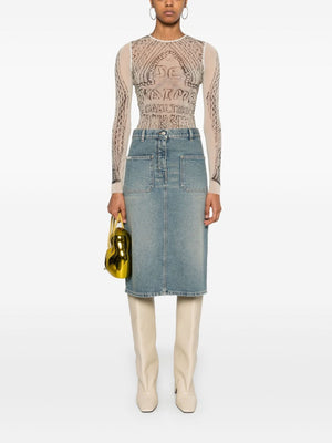 COURRÈGES - Women 2-Pocket Denim Skirt