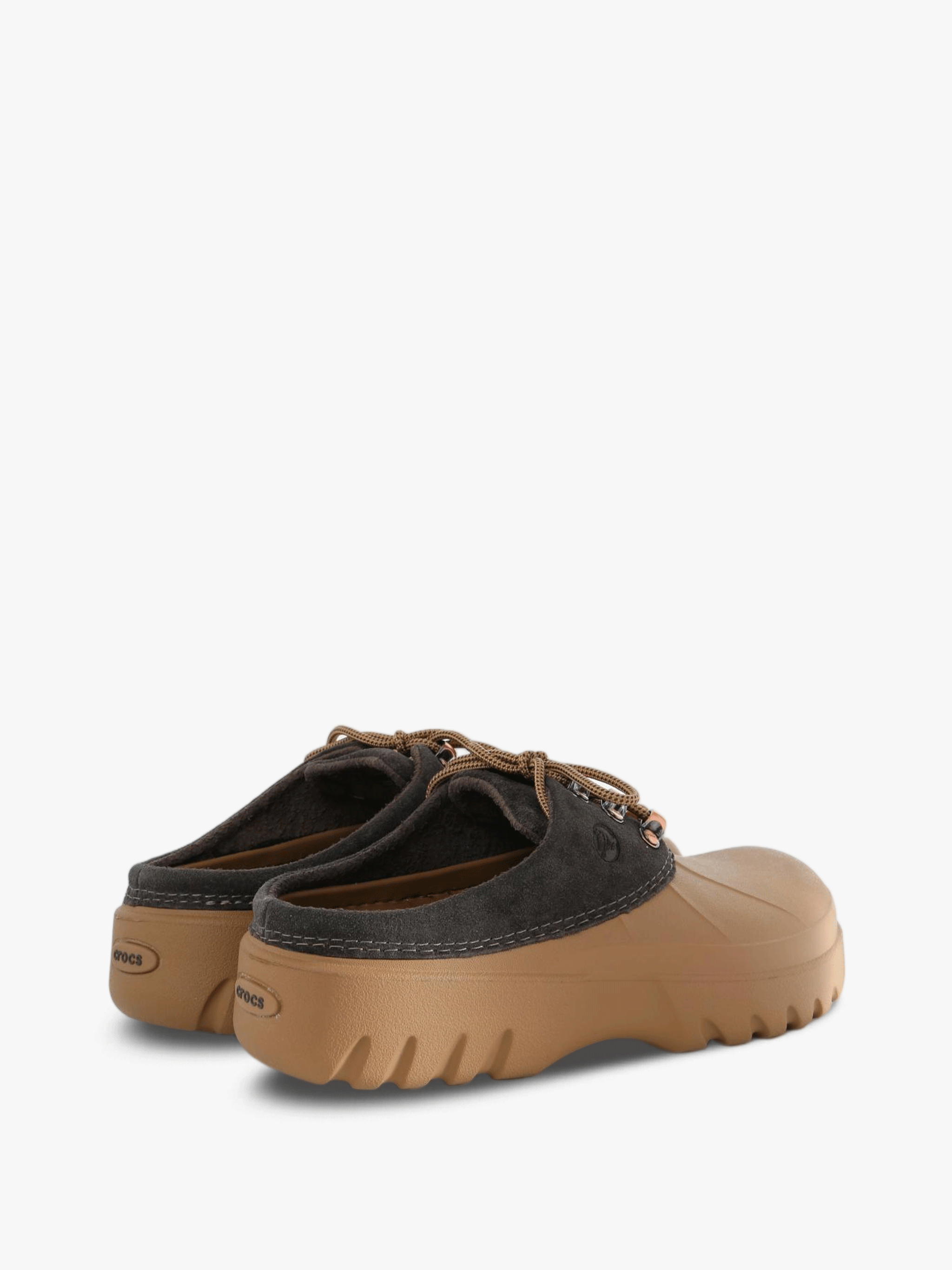Brown shoes, back view