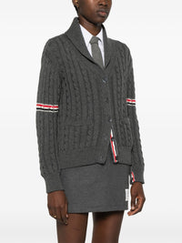 THOM BROWNE - Women Baby Cable Stitch Shawl Collar Cardigan