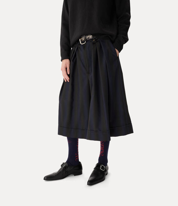 Navy skirt, full body view