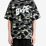 Black t-shirt, full body view